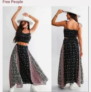 free people small skirt and top